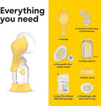 Extractor de leche manual Medela Harmony, diseño suizo compacto con...