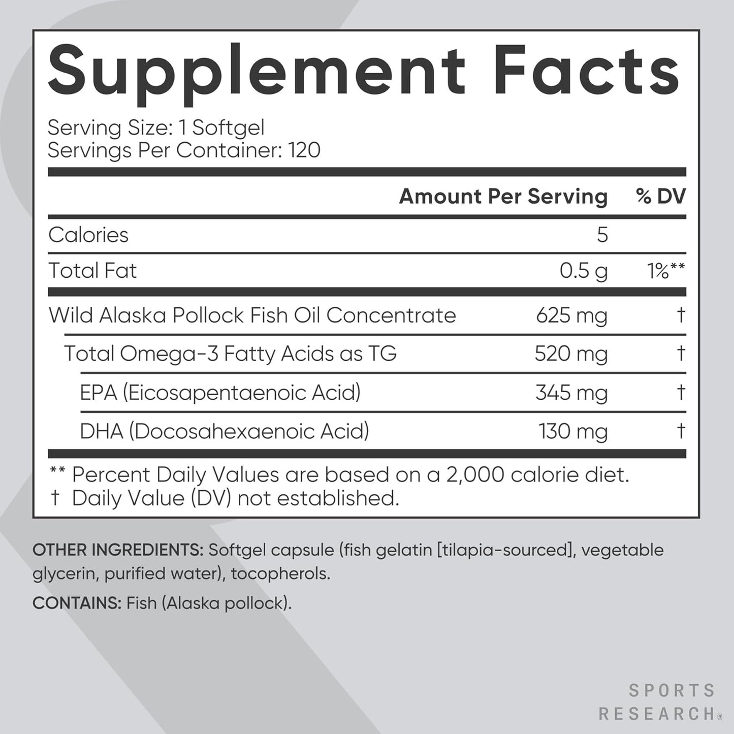 Sports Research® Mini-cápsulas blandas de aceite de pescado Omega-3...