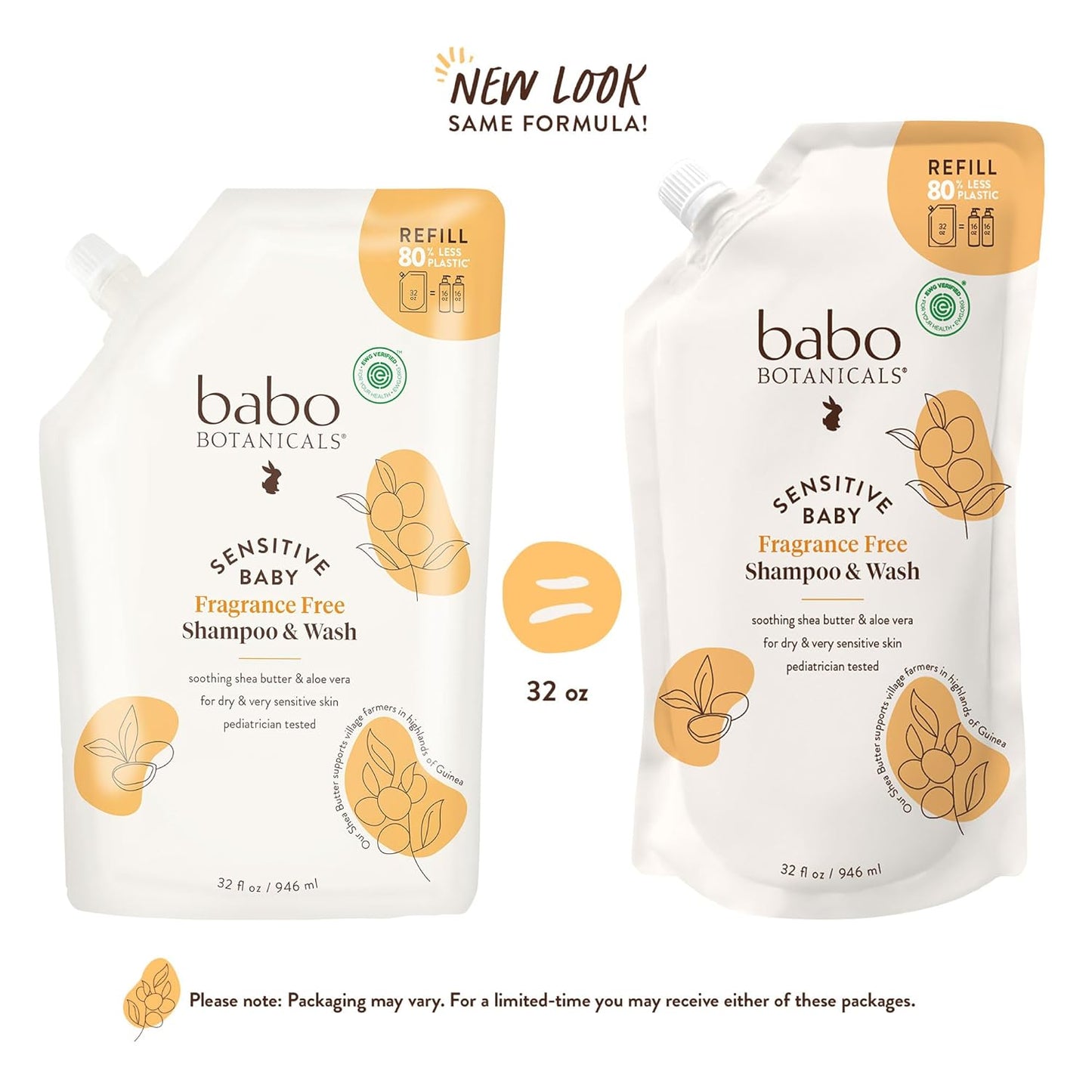 Babo Botanicals Sensitive Baby Champú y lavado 2 en 1 sin fragancia...