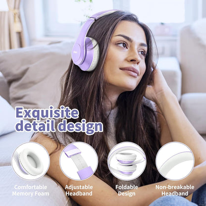 Uliptz Auriculares Bluetooth inalámbricos, tiempo de reproducción d...