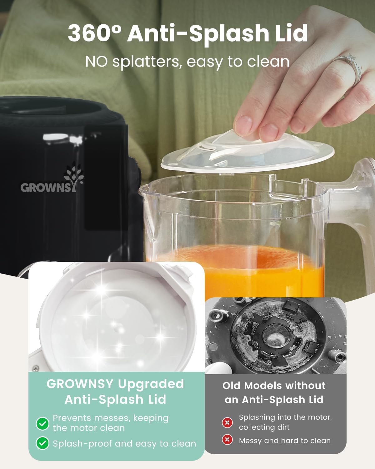 GROWNSY Fabricante de Alimentos para Bebés con Cesta de Vapor, Proc...