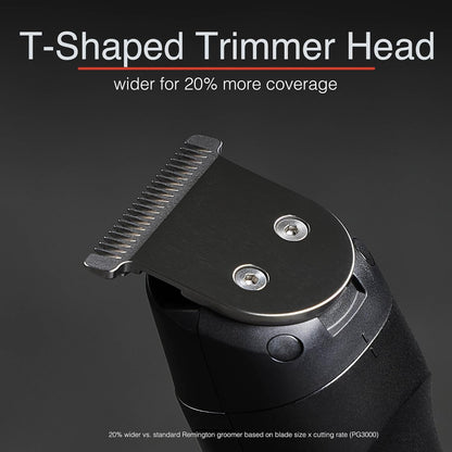 Remington ONE Shave & Groom - Maquinilla de afeitar eléctrica multiherramienta para hombres, afeitadora de aluminio con 4 accesorios de tamaño completo y 5 peines ajustables para barba, cara y cuerpo