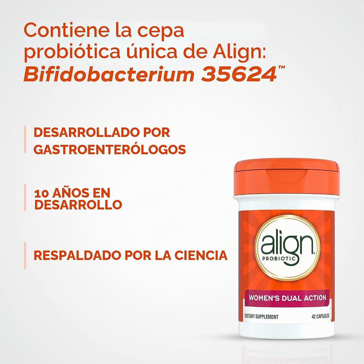 Align Probióticos de doble acción para mujer, probióticos vaginales...