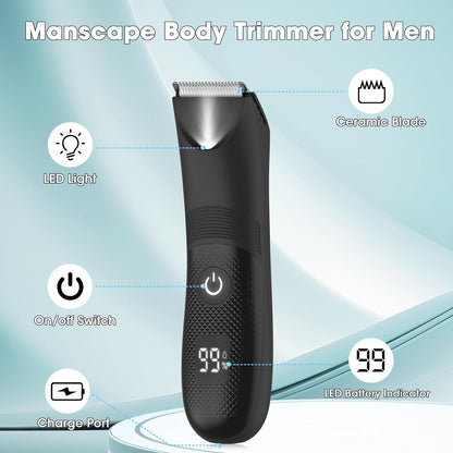 Manscape - Recortadora de cuerpo y bola para hombres, recortadora d...
