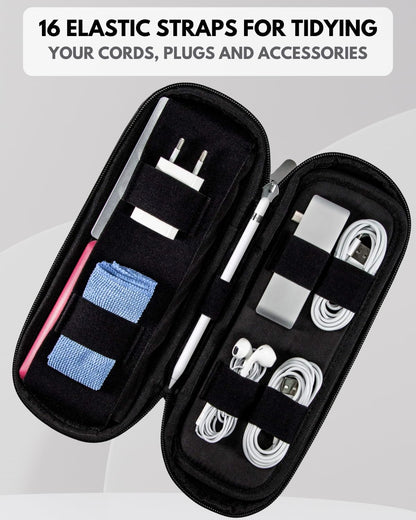 SIDE BY SIDE Electronics Organizer Travel Case for Cables, Charger,...