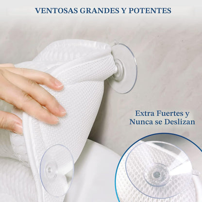Almohada de baño, almohadas de baño de lujo para soporte de cuello...