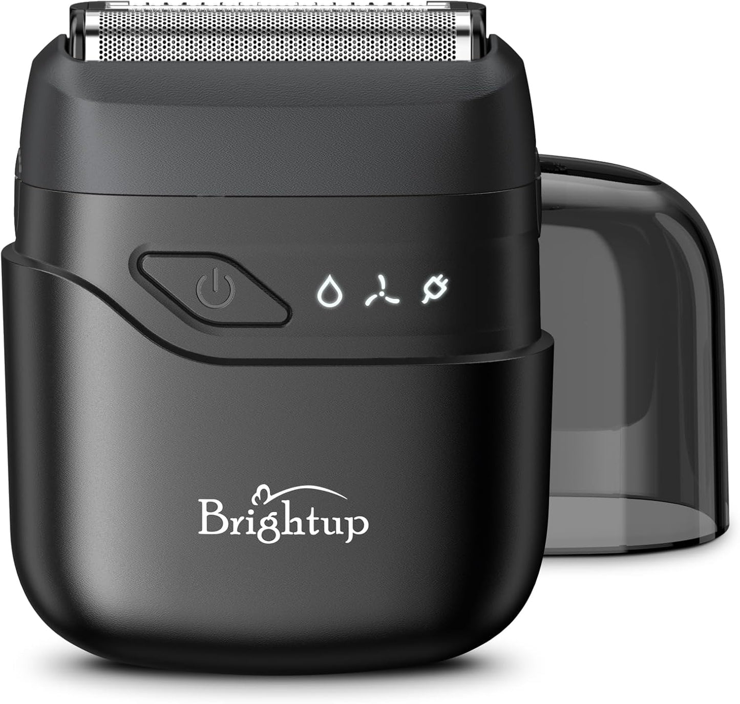 Brightup Afeitadoras eléctricas de aluminio para hombres, mini maquinilla de afeitar eléctrica para afeitarse la cara, afeitadora compacta de viaje con cuchillas flotantes, maquinilla de afeitar impermeable en húmedo y seco recargable por USB C