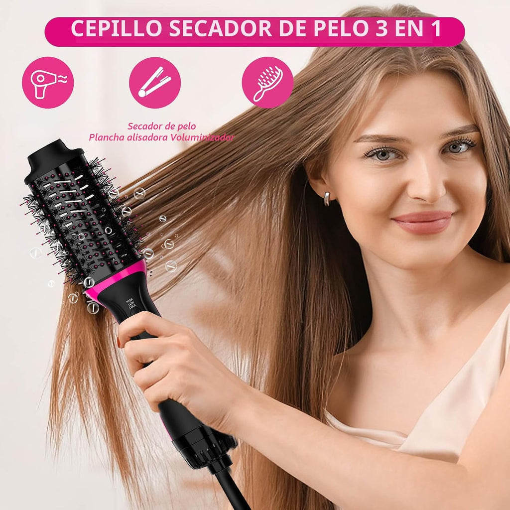 Cepillo secador de pelo en uno, cepillo profesional de aire calient...