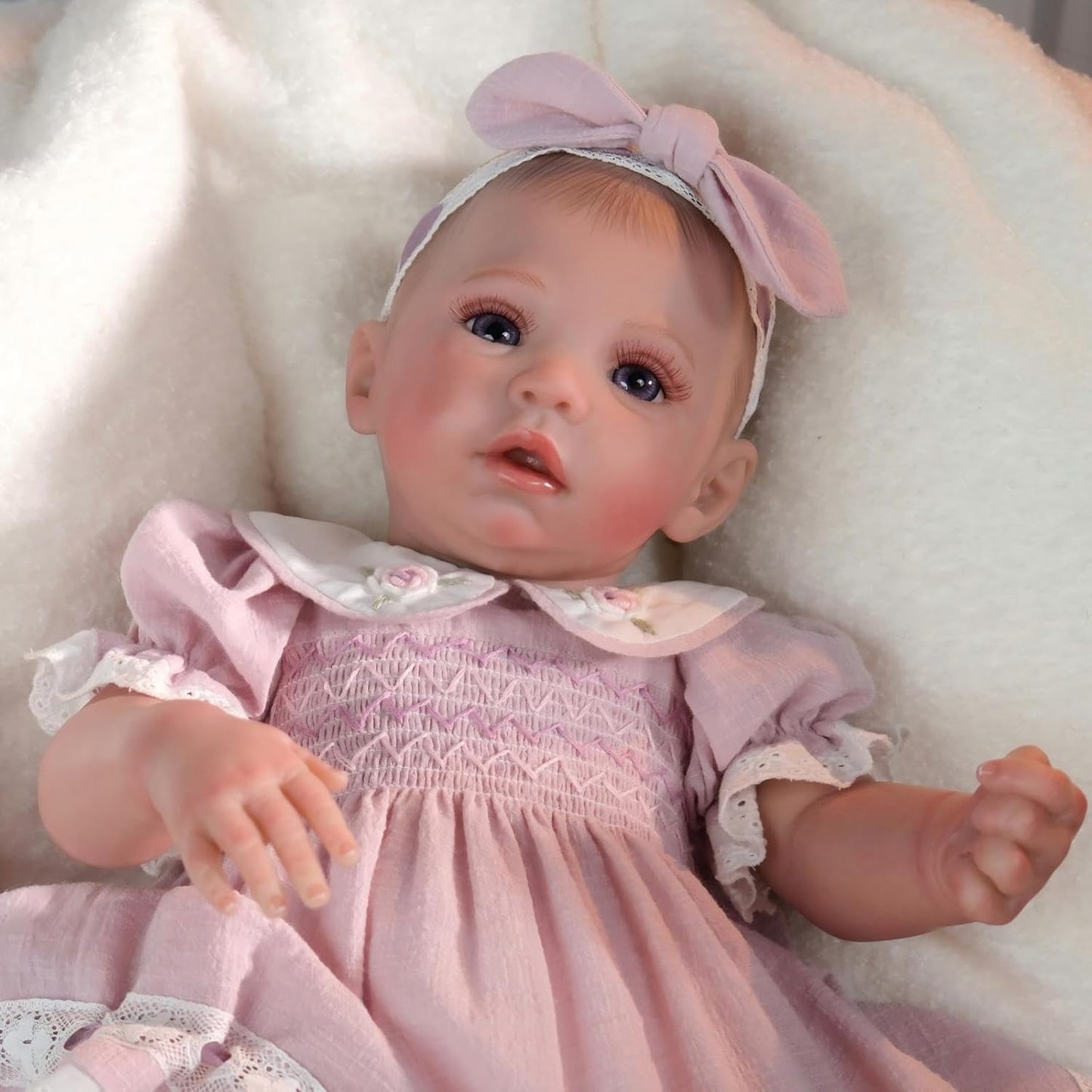 Cloveray Muñeca de bebé Reborn realista de vinilo y tela de 20 pulg...