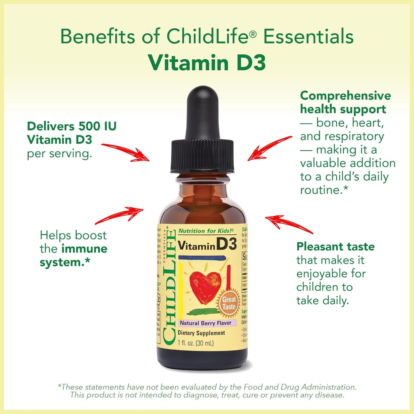CHILDLIFE Essentials Gotas de Vitamina D3 para Niños, Niños Pequeño...