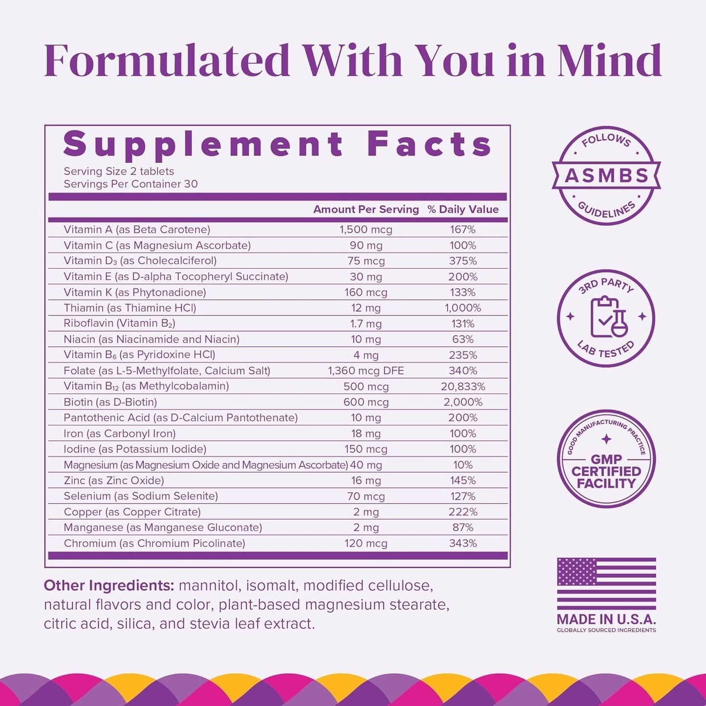 BariMelts Multivitamínico bariátrico con hierro - Suministro para 1...