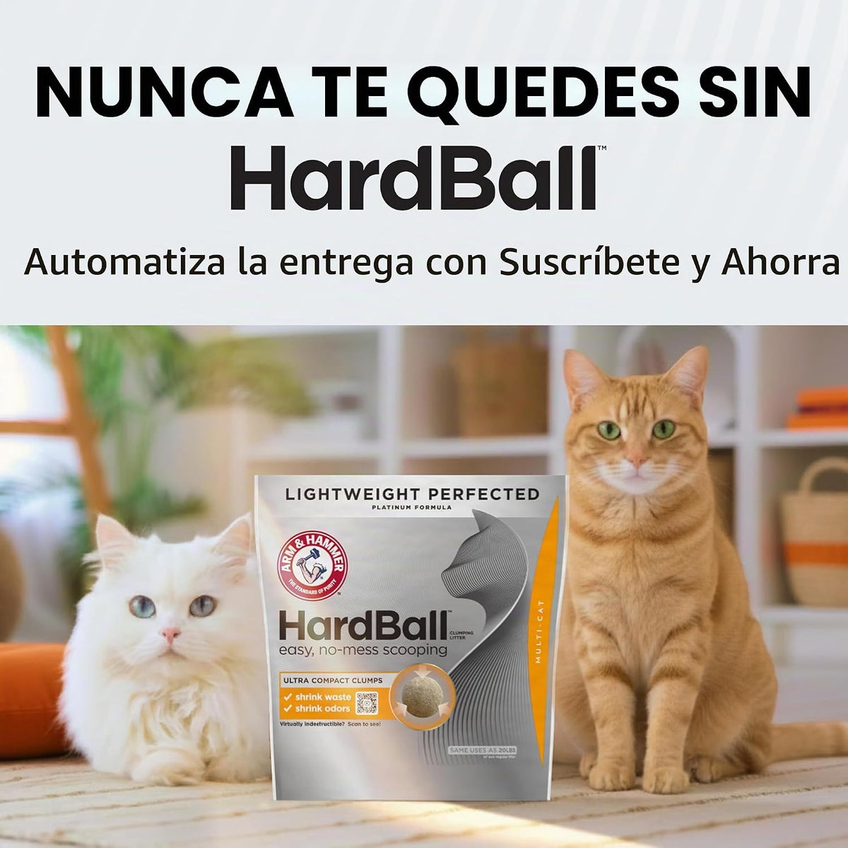 ARM &amp; Hammer Hardball Arena Ligera de Platino Multi-Gato Aglome...