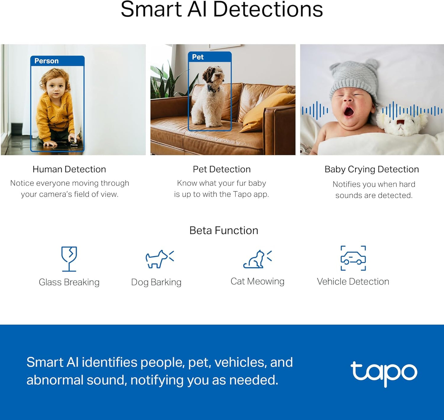 TP-Link Tapo - Cámara de seguridad Pan\/Tilt de 2K QHD para cámara...