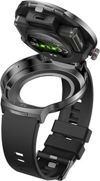 ATEVIX Reloj inteligente con auriculares Bluetooth, pantalla HD red...