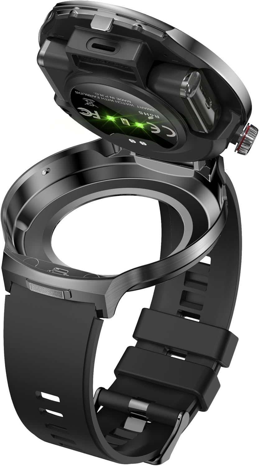 ATEVIX Reloj inteligente con auriculares Bluetooth, pantalla HD red...