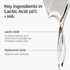 The Ordinary Ácido Láctico 10% + Ácido Hialurónico 2%, Suero Exfoliante de Alta Potencia para una Piel más Suave y Luminosa, 1 Fl Oz