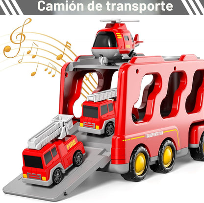 Bennol Juego de Juguetes de Camiones de Bomberos 5 en 1 para Niños...