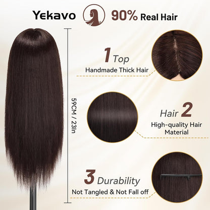 Cabeza de maniquí con 90% cabello humano de 23 pulgadas, cabeza de...