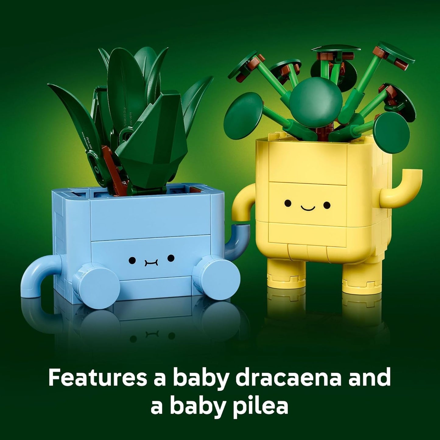 LEGO Botanicals Happy Plants - Juguete de construcción para niños, niñas y niños de 9 años en adelante, decoración de sala de juegos para escritorio o estante, regalo para cesta de Pascua, planta artificial de interior para jugar y exhibir - 10349