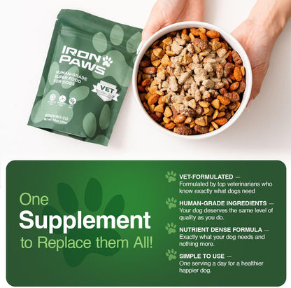 Superalimento de Grado Humano para Perros, Suplemento en Polvo de V...
