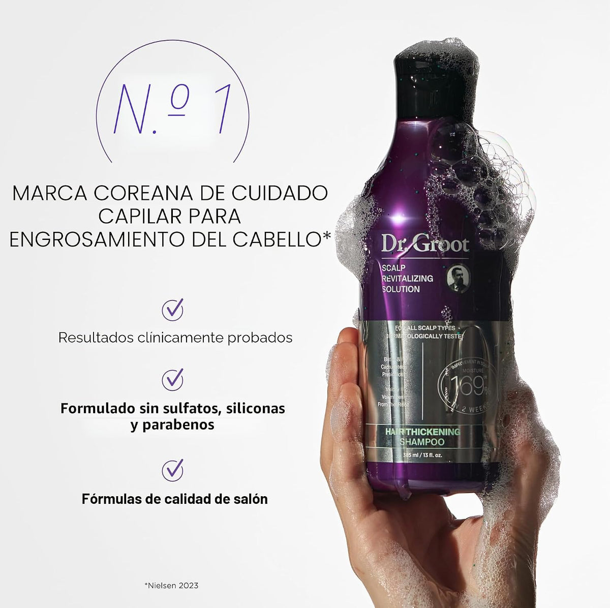 Dr. Groot Suero Densificante, Champú, Acondicionador y Tratamiento...