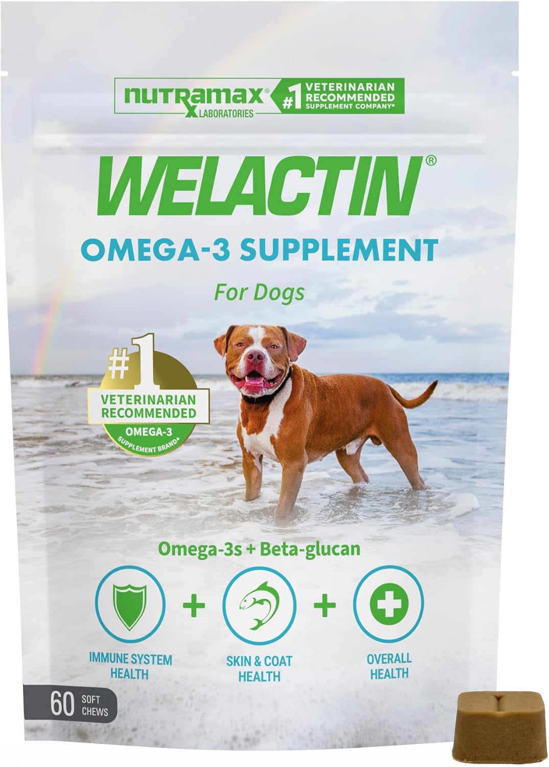 Nutramax Welactin Omega 3 Aceite de pescado para perros, suplemento...