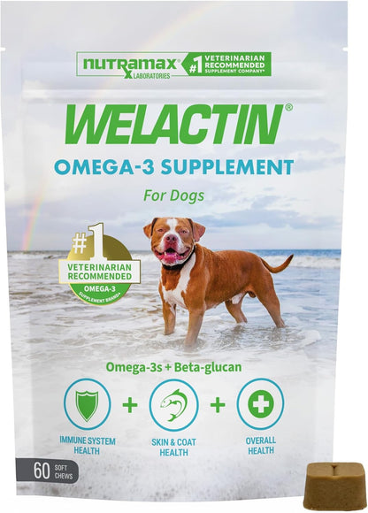 Nutramax Welactin Omega 3 Aceite de pescado para perros, suplemento...