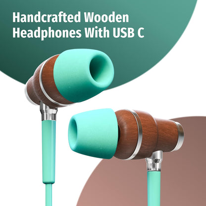 Auriculares con cable de madera premium para iPhone de Symphonized...