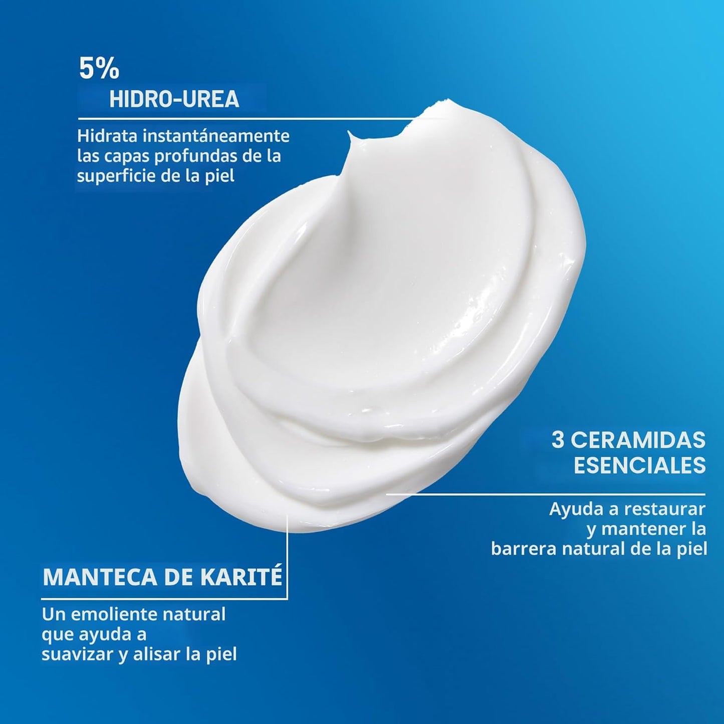 CeraVe Crema hidratante intensiva, hidratante corporal con manteca...
