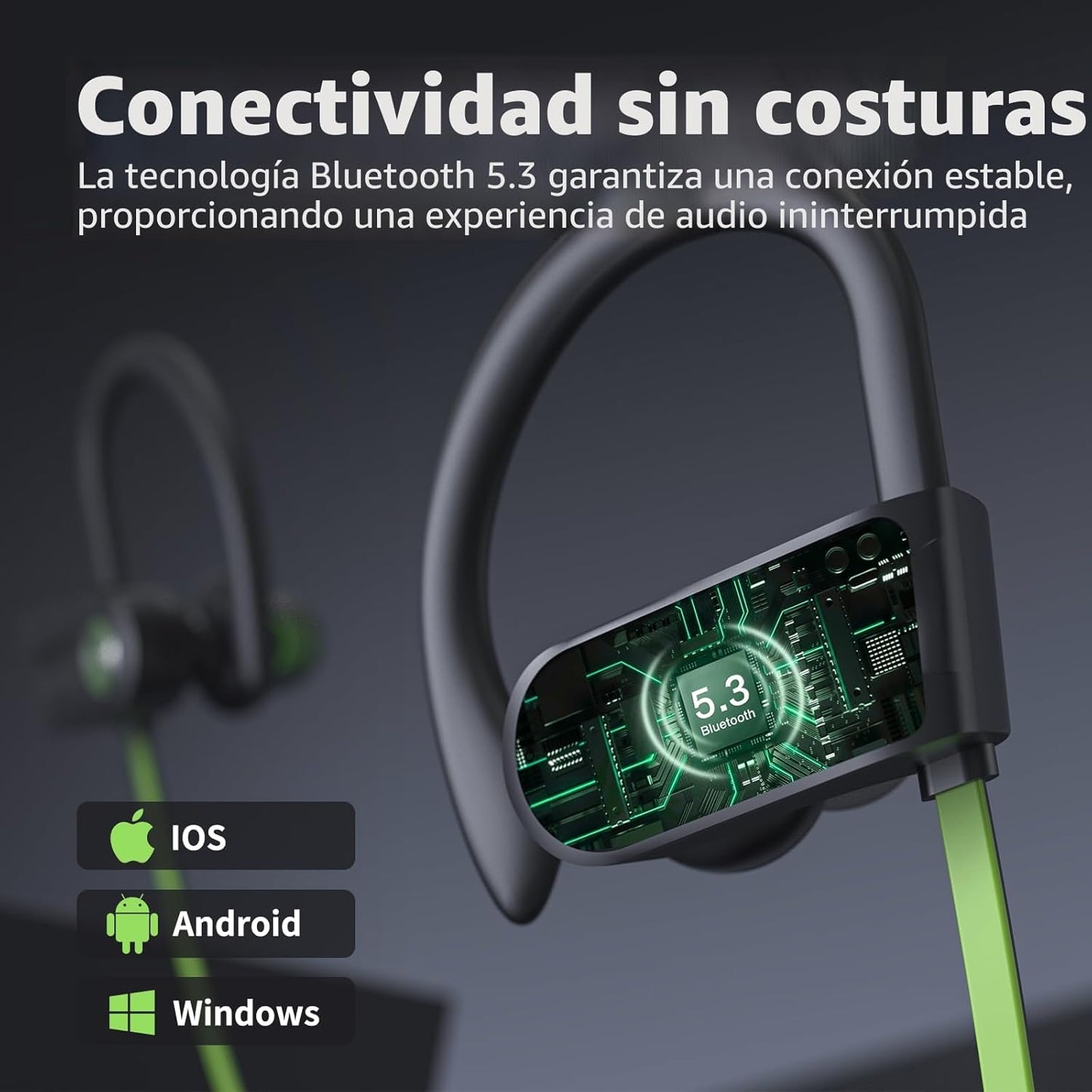 JOYWISE - Auriculares Bluetooth, auriculares inalámbricos IPX7 resi...