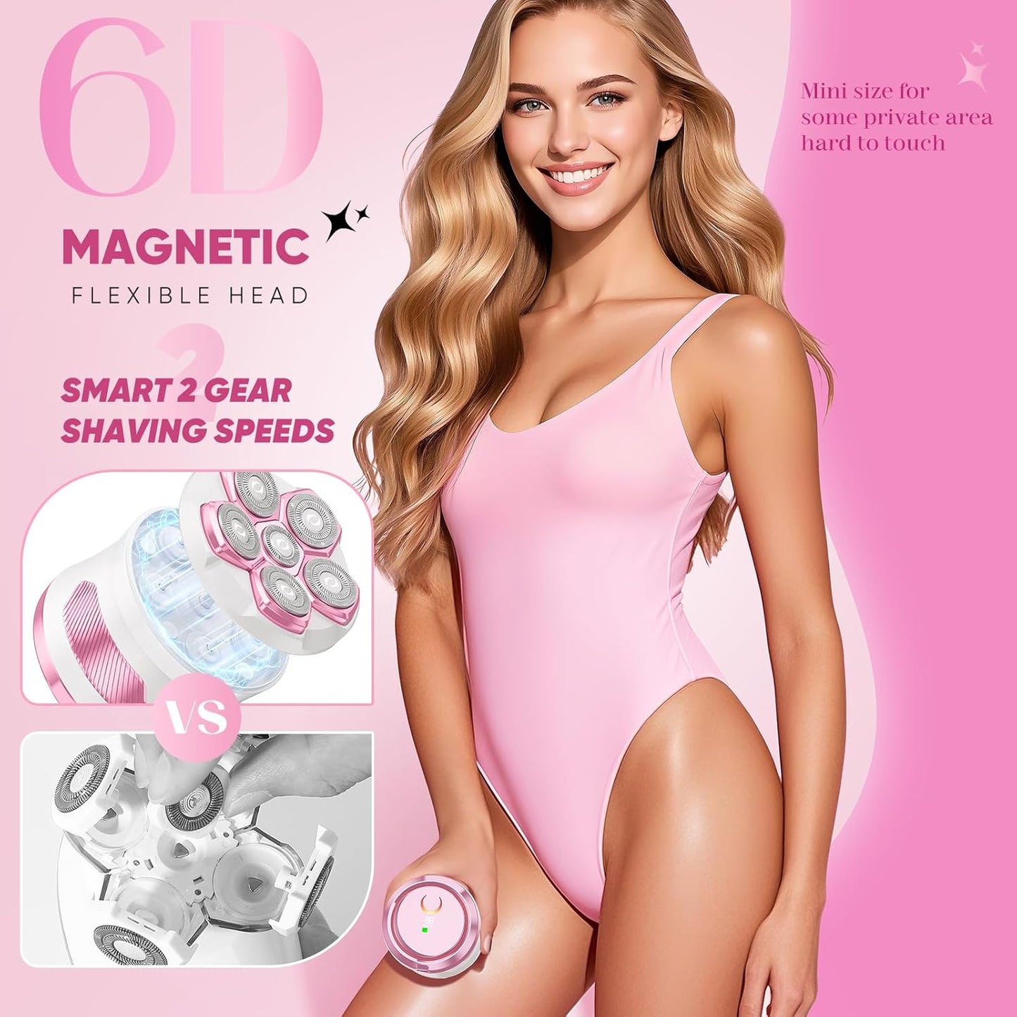 Maquinillas de afeitar eléctricas para mujeres, afeitadora eléctric...