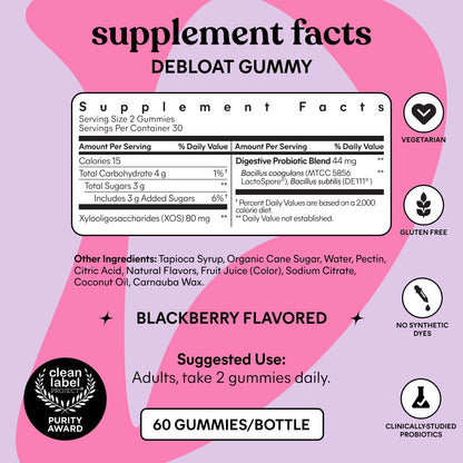 Lemme Debloat - Gomitas para la salud digestiva e intestinal con 2...