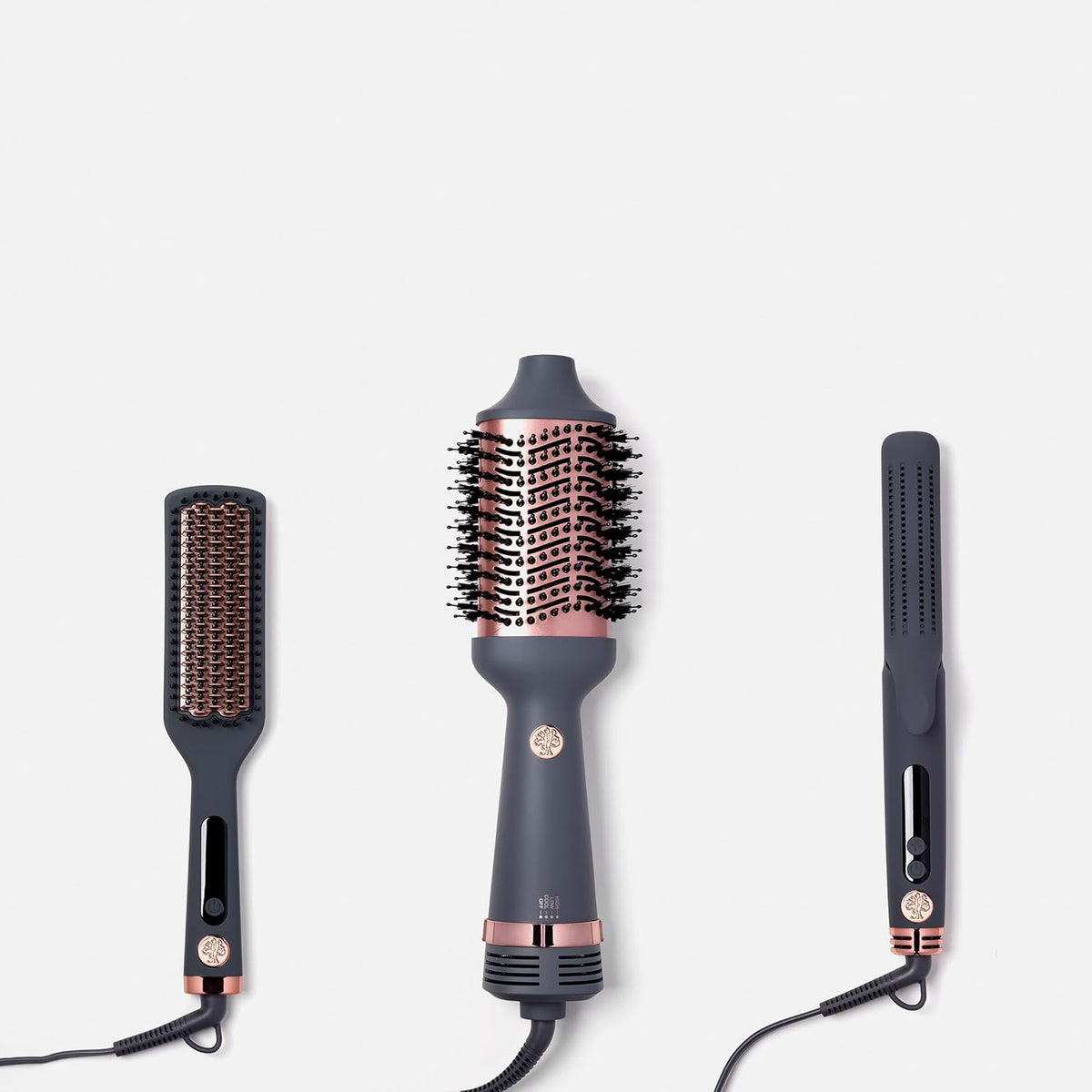Hairitage Cepillo Secador de Un Paso Voluminizante + Secador de Pelo para Rizar + Alisar - Cepillo de Soplado de Cerámica y Turmalina + Voluminizador - Estilo de Pelo para Estilos Lisos, Brillantes y