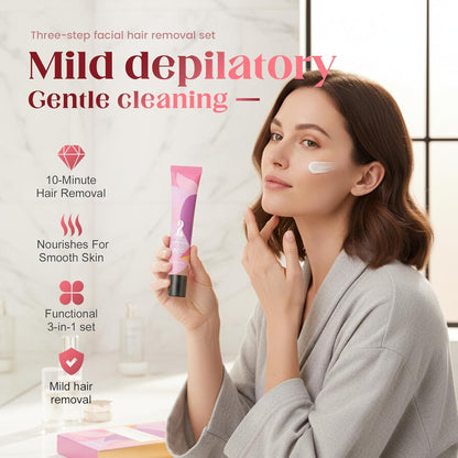 Crema depilatoria facial suave para mujeres, fórmula avanzada para...
