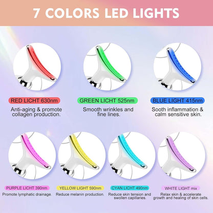 Máquina de masaje facial de 7 colores para mujeres, herramienta de...