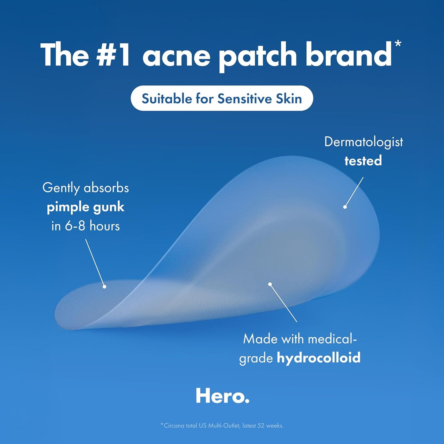 Mighty Patch™ Invisible+ Patch - Parches hidrocoloides para acné in...