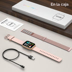 Reloj inteligente para mujer, 1.85 pulgadas HD AMOLED Fitness Track...