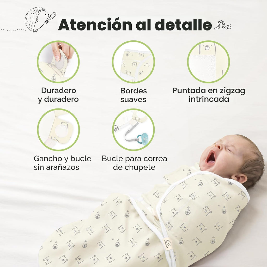 Paquete de 3 mantas orgánicas para dormir para bebé, para recién na...