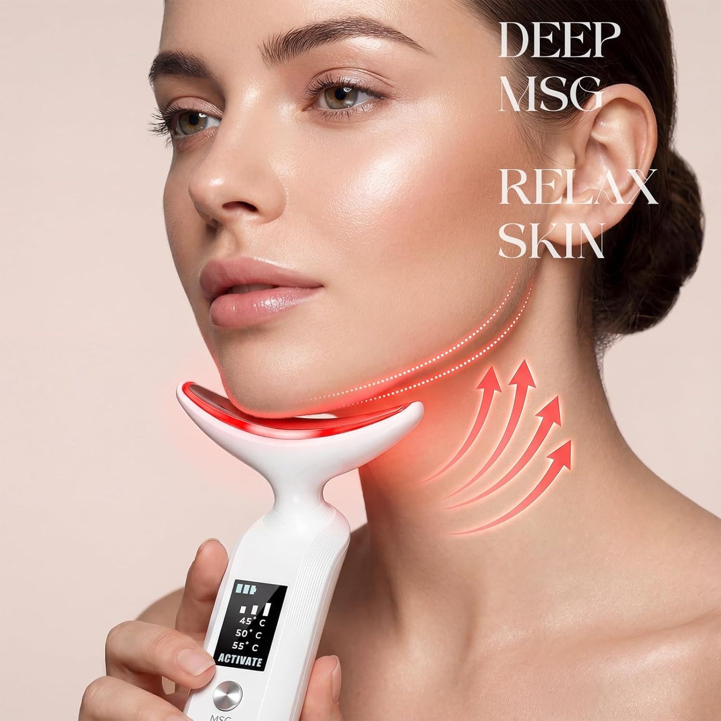 Masajeador facial con luz LED: dispositivo facial de 9 colores - Va...