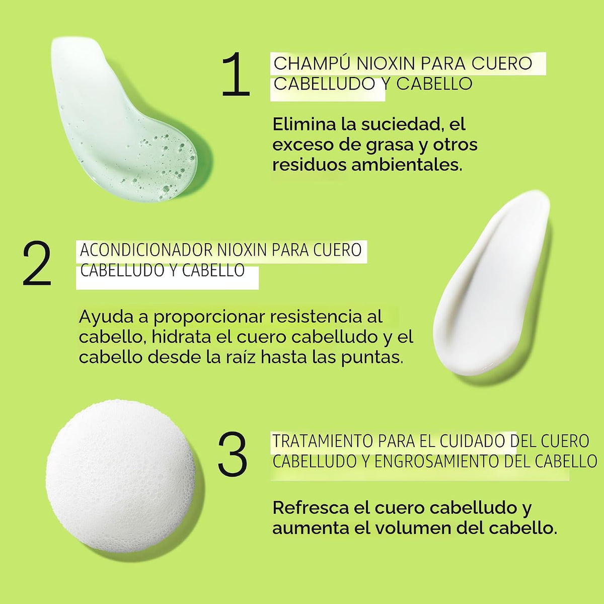 NIOXIN Kits de sistema de engrosamiento del cuero cabelludo + cabel...