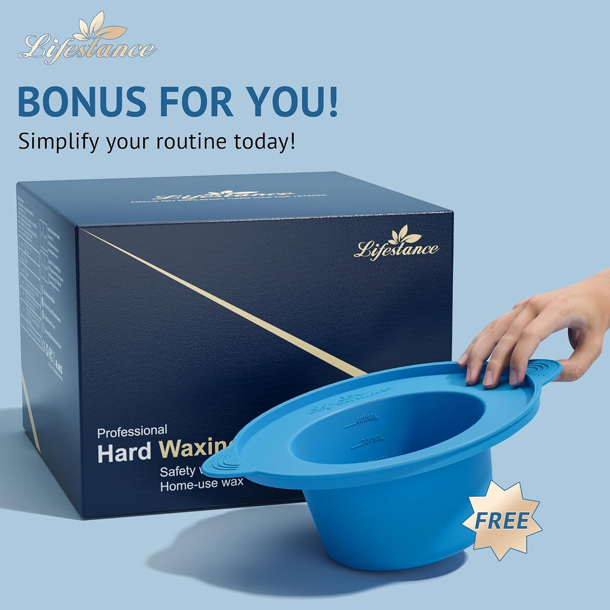 Lifestance Kit completo de depilación para el hogar, calentador de...