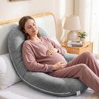 1 MIDDLE ONE Almohada de embarazo, almohada de cuerpo completo en f...