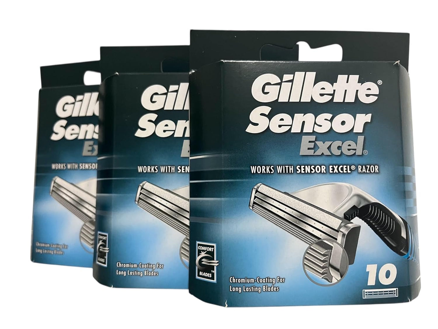 Gillette Sensor Excel - 10 unidades (paquete de 3)