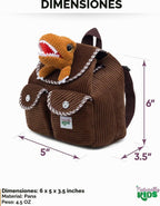 Naturally KIDS Mini mochila de dinosaurio marrón, regalo para niños...