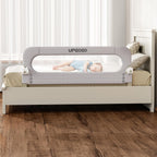 UPGOGO Riel plegable para cama para niños pequeños, gris, 59 pulgad...
