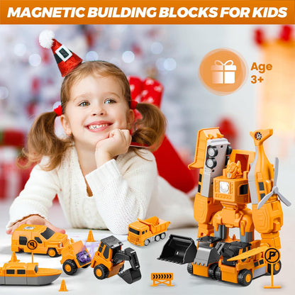 35 PCS Transformación Magnética Ingeniería Robot Car Set Juguetes |...