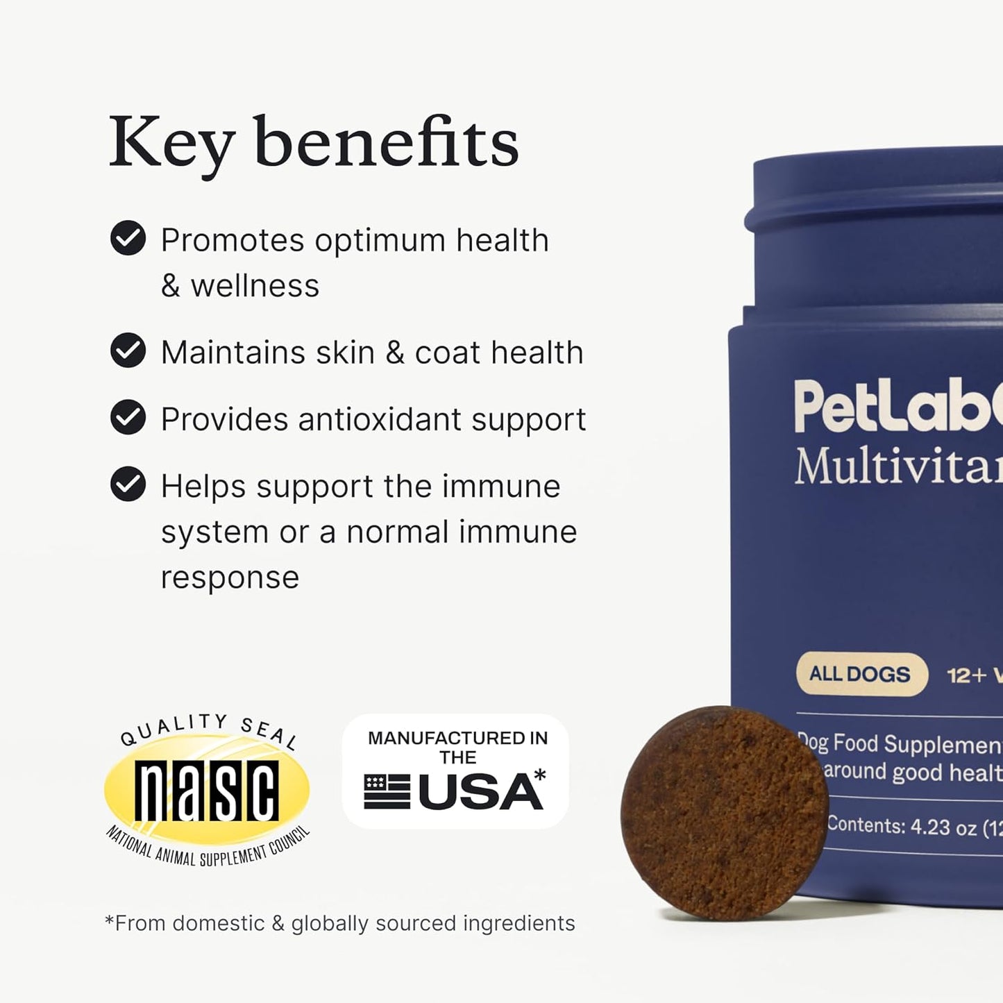 PetLab Co. Multivitamínico para perros 22 en 1 - Apoyo a la respues...