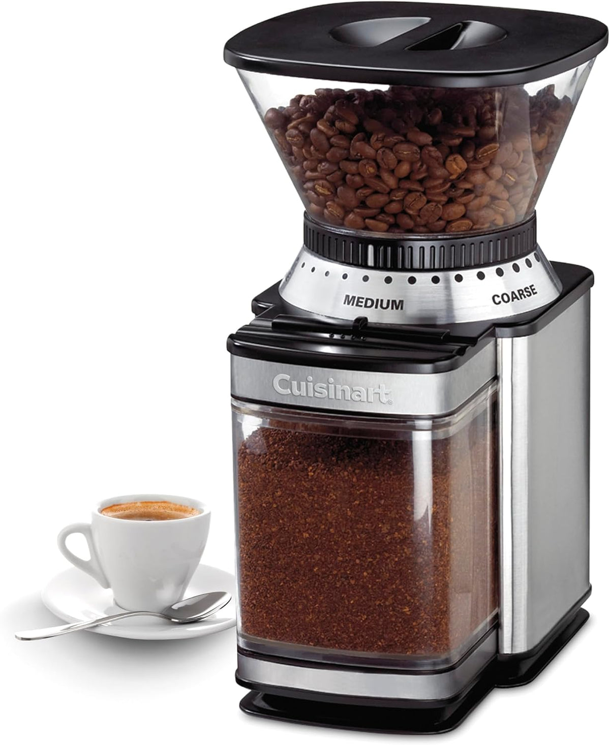 Cuisinart - Molinillo eléctrico de café con rebabas, 18 ajustes, 4-...