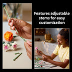 LEGO Botanicals Juego de Construcción de Ramo de Flores Rosas Bonitas para Adultos - Regalos para Aniversario para Mujeres y Hombres - Flores Artificiales para Decoración o Exhibición en Mesa - 10342
