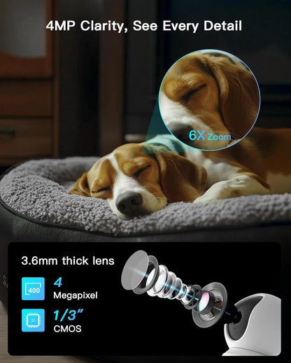 Cámara de seguridad interior ARENTI 5G, cámara para mascotas de 4MP...